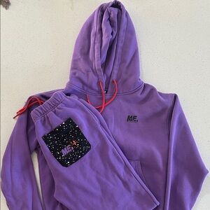 ME Makeover Essentials Purple Hoodie and Sweatpants Set
